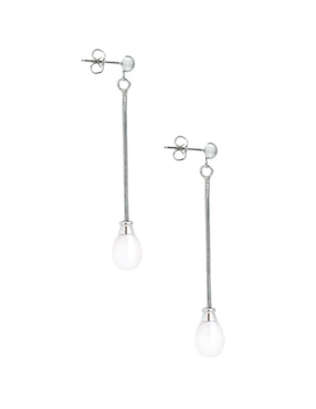 Aretes Anthony Vincent con acabado brillante perla