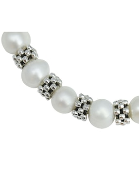 Aretes y collar Anthony Vincent perla