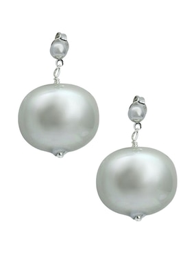 Aretes Anthony Vincent con acabado brillante imitación perla