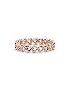 Anillo de corazón Pandora Moments P 925 de plata con acabado baño de oro rosa