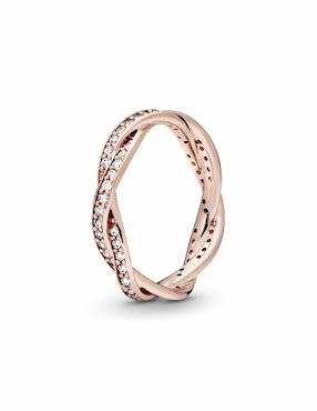 Anillo Pandora Timeless de plata P 925 zirconia cúbica con acabado baño de oro rosa