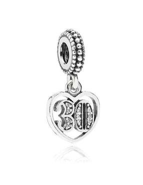Imagen de producto Charm de número Pandora de plata P 925 zirconia cúbica