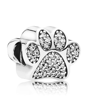 Charm De Huella Pandora De Plata Zirconia Cúbica