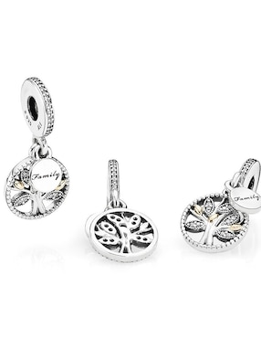 Charm de árbol de la vida Pandora P 925 zirconia cúbica