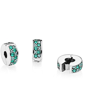 Charm circular Pandora de plata P 925 zirconia cúbica