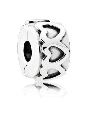 Charm de corazón Pandora de plata P 925