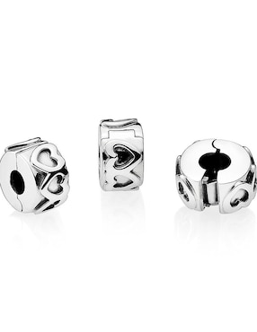 Charm de corazón Pandora de plata P 925