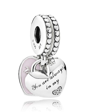 Charm De Corazón Pandora De Plata Zirconia Cúbica