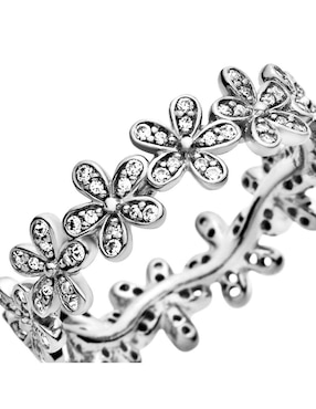 Anillo de flor Pandora Moments P 925 de plata zirconia cúbica pavé