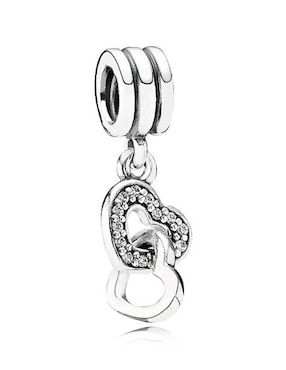 Charm de corazón Pandora de plata P 925 zirconia cúbica