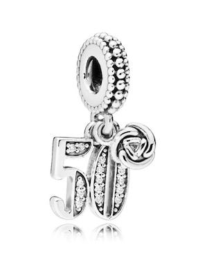 Imagen de producto Charm de número Pandora de plata P 925 zirconia cúbica
