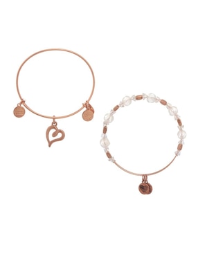 Set De Pulseras Alex&Ani Handwritten Heart