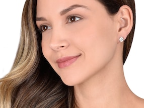 Aretes Dkny con acabado brillante cristal