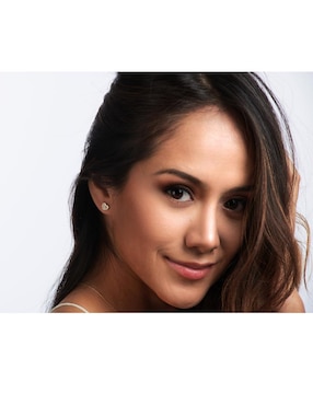 Broqueles Luckyly con acabado brillante zirconia