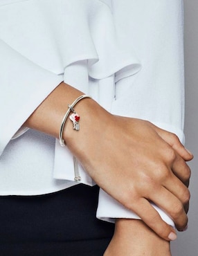 Charm de corazón Pandora de plata P 925 zirconia cúbica