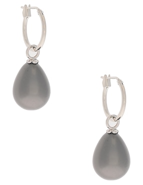 Aretes de gota Anthony Vincent Mallorca con acabado plateado