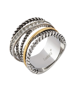 Anillo Luckyly zirconia cúbica pulido