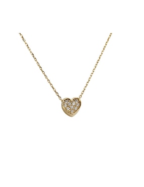 Aretes y collar de corazón Luckyly Melody con zirconia cúbica