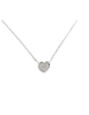 Aretes y collar de corazón Luckyly Melody con zirconia cúbica
