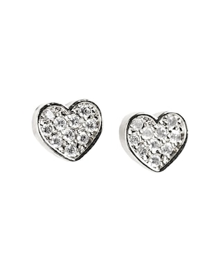 Aretes y collar de corazón Luckyly Melody con zirconia cúbica