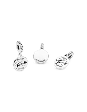 Charm circular Pandora de plata P 925