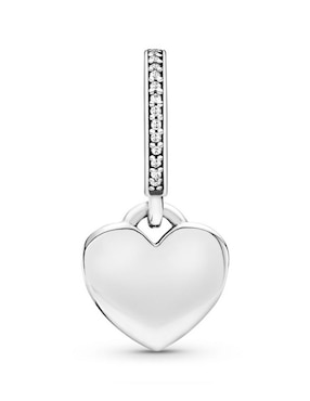 Charm de corazón Pandora de plata P 925 zirconia cúbica