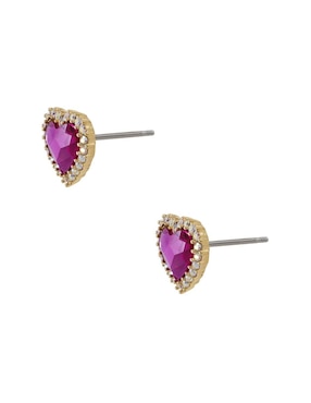 Aretes de corazón Mossimo con acabado pavé cristal