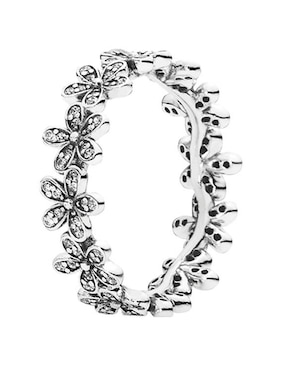 Anillo de flor Pandora Moments P 925 de plata zirconia cúbica pavé