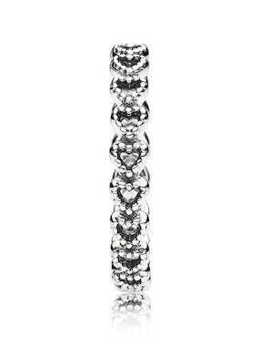 Anillo de corazón Pandora P 925 de plata pulido