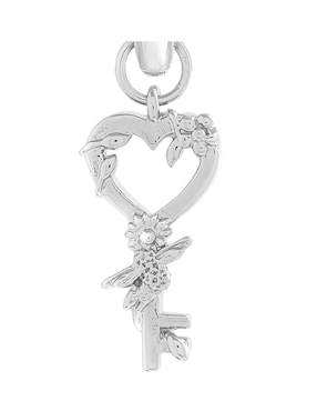 Aretes Olivia Burton de plata con acabado plateado cristal