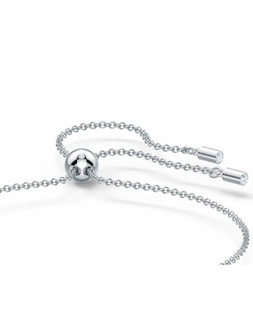 Aro Swarovski de plata con acabado brillante