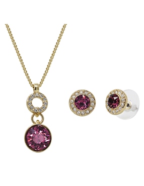 Aretes y collar Nine West cristal