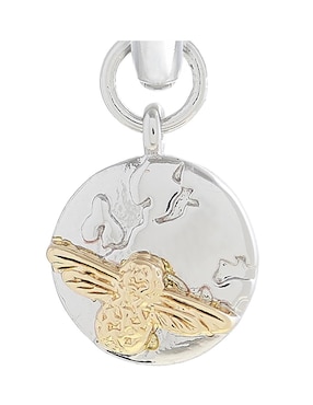 Aretes Olivia Burton de plata con acabado plateado cristal