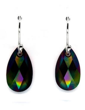 Set aretes y collar Zvezda de plata P 925 cristal