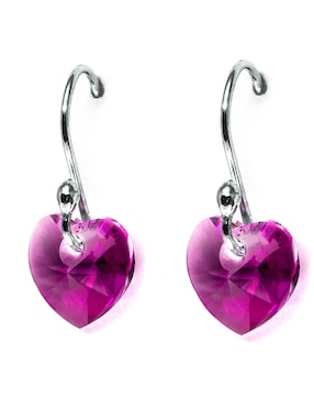 Aretes Zvezda de plata con acabado pavé cristal