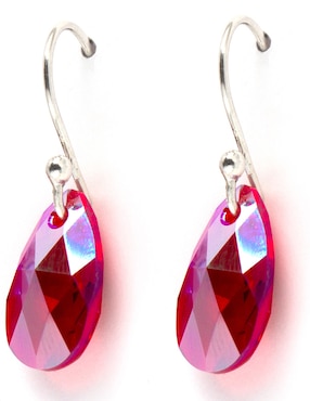 Aretes Zvezda de plata con acabado pavé cristal