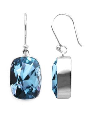 Aretes Zvezda de plata con acabado pavé cristal