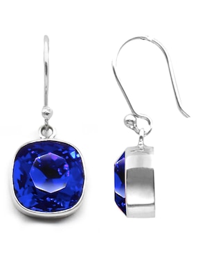 Aretes Zvezda de plata con acabado pavé cristal