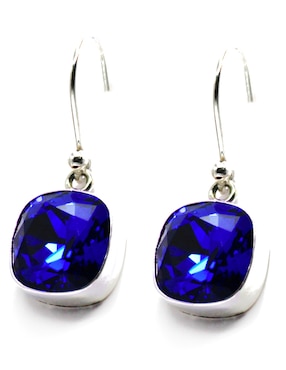 Aretes Zvezda de plata con acabado pavé cristal