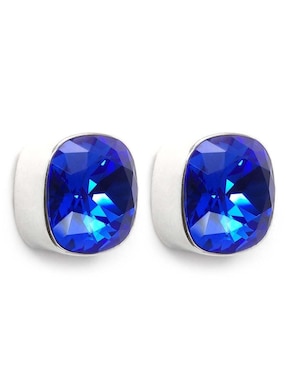 Broqueles Zvezda de plata con acabado pavé cristal