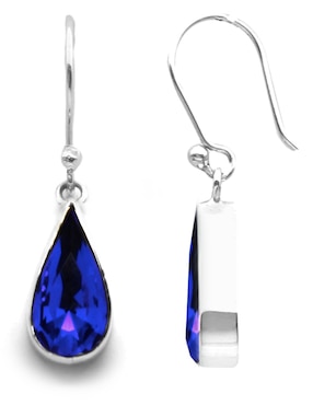 Aretes Zvezda de plata con acabado pavé cristal