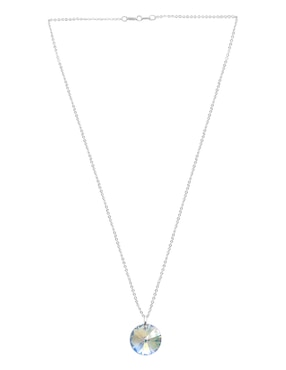 Set aretes y collar Zvezda de plata P 925 cristal
