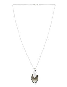 Set aretes y collar Zvezda de plata P 925 cristal