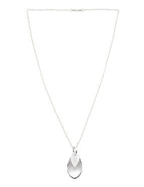 Set aretes y collar Zvezda de plata P 925 cristal