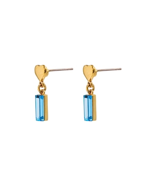 Aretes rectangulares Mossimo con acabado brillante cristal