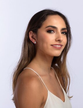 Broqueles Luckyly con acabado brillante zirconia