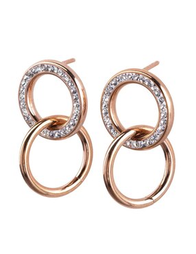 Aretes de aro Luckyly con acabado brillante zirconia