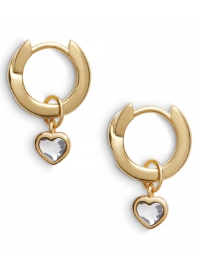 Aretes Olivia Burton de plata con acabado baño de oro cristal