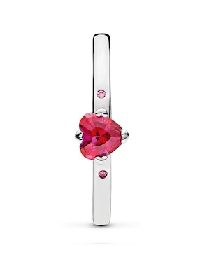 Anillo multi gemas de corazón Pandora P 925 de plata pavé