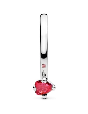 Anillo multi gemas de corazón Pandora P 925 de plata pavé
